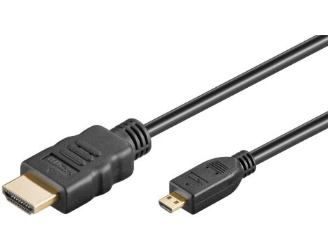 Przewód HDMI™ o dużej szybkości transmisji z Ethernetem (Micro, 4K @ 60 Hz) - Długość kabla 0.5 m
