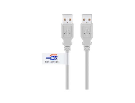 Kabel USB 2.0 Hi-Speed z certyfikatem USB, szary - Długość kabla 2 m