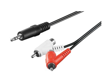 Kabel przejściowy audio, wtyk 3,5 mm na gniazdo/wtyk cinch - Długość kabla 1.5 m