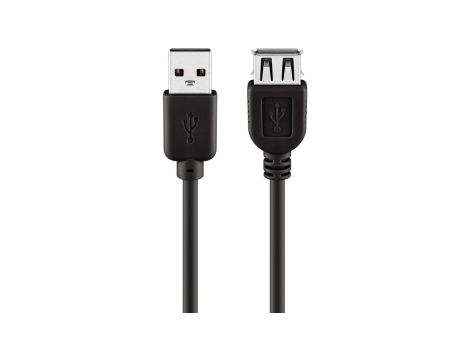 Przedłużacz USB 2.0 Hi-Speed, Czarny - Długość kabla 3 m