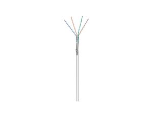 CAT 5e kabel sieciowy, SF/UTP, Szary - Długość kabla 100 m