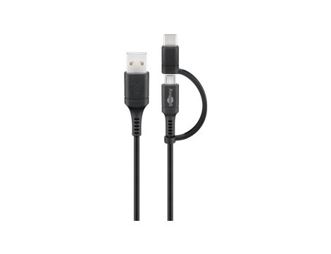 Kabel połączeniowy do ładowania i synchronizacji (z USB A do Micro-USB i USB-C™) - Długość kabla 1 m