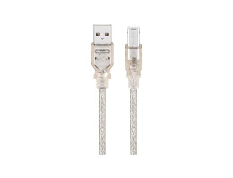 Kabel USB 2.0 Hi-Speed, Przezroczysty - Długość kabla 1 m