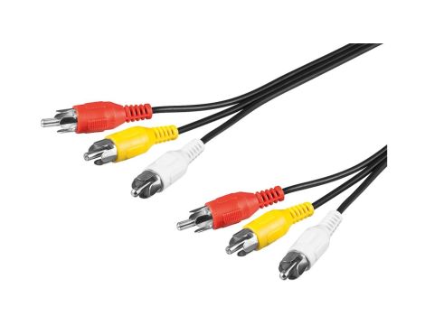 Kabel łączący Composite Audio Video, 3 x cinch - Długość kabla 3 m