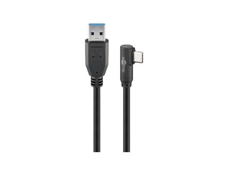 Kabel USB-C™ na USB-A 3.0 90, czarny - Długość kabla 0.5 m