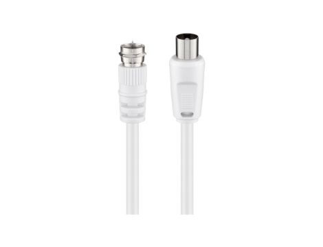 Kabel przyłączeniowy SAT/antenowy ( 70 dB), podwójne ekranowanie - Długość kabla 2.5 m