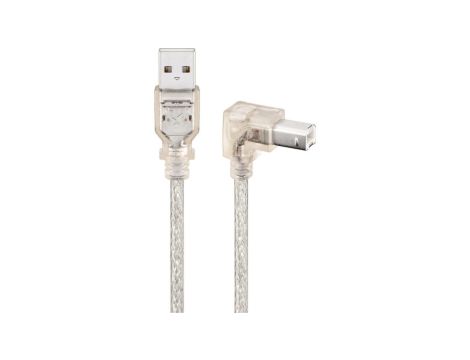 Kabel USB 2.0 Hi-Speed 90, Przezroczysty - Długość kabla 0.5 m