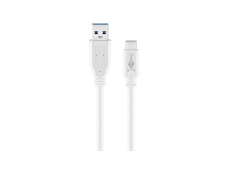 Kabel USB-C™ na USB-A 3.0, biały - Długość kabla 0.5 m