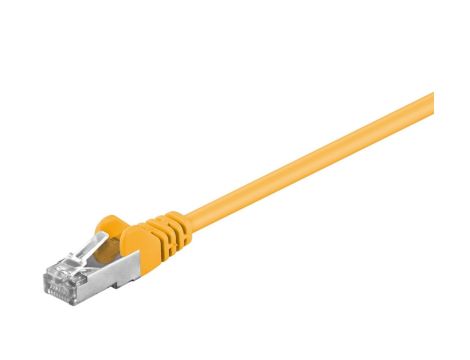 CAT 5e Kabel łączący, F/UTP, Żółty - Długość kabla 20 m