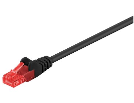 CAT 6Kabel łączący, U/UTP, czarny - Długość kabla 5 m