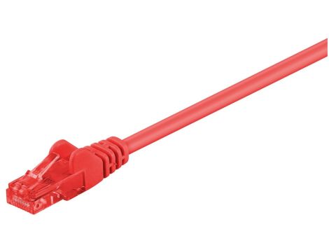 CAT 6Kabel łączący, U/UTP, Czerwony - Długość kabla 2 m