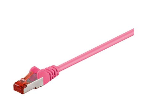 CAT 6 Kabel łączący, S/FTP (PiMF), Purpurowy - Długość kabla 0.25 m