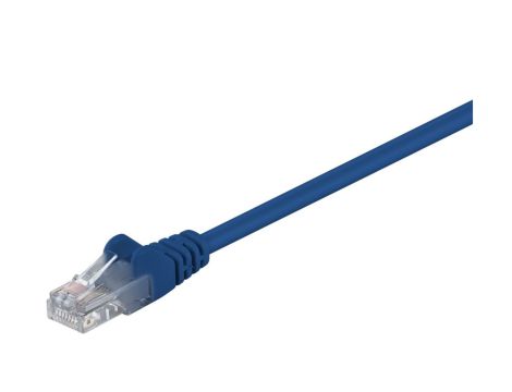 CAT 5e Kabel łączący, U/UTP, Niebieski - Długość kabla 15 m
