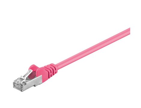 CAT 5e Kabel łączący, SF/UTP, Purpurowy - Długość kabla 1 m