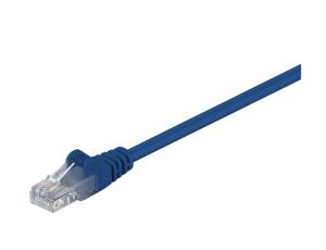 CAT 5e Kabel łączący, U/UTP, Niebieski - Długość kabla 1 m