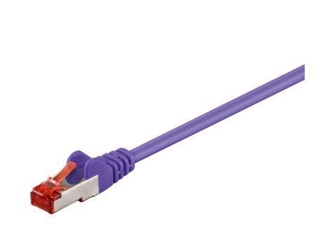 CAT 6 Kabel łączący, S/FTP (PiMF), Fioletowy - Długość kabla 0.25 m