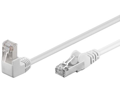 CAT 5eKabel łączący 1x 90 pod kątem,F/UTP, biały - Długość kabla 10 m