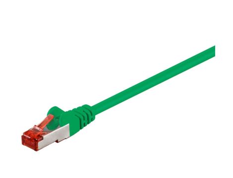 CAT 6 Kabel łączący, S/FTP (PiMF), Zielony - Długość kabla 25 m