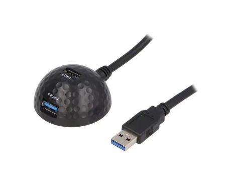 USB3.0-DOCK Kabel USB 3.0 USB A gniazdo, USB A wtyk 1,5m czarny 5Gbps PVC