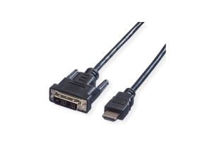 VALUE kabel do monitora DVI (18+1) / HDMI M/M, czarny, 5 m