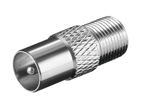 Adapter F: Gniazdo F Wtyk do kabla koncentrycznego - Połączenie, materiał obudowy cynk