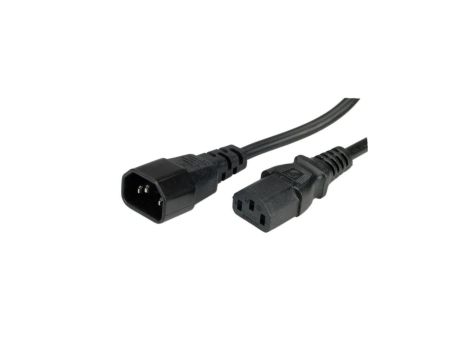 Przedłużacz zasilania VALUE, IEC 320 C14 - C13, czarny, 1,8 m