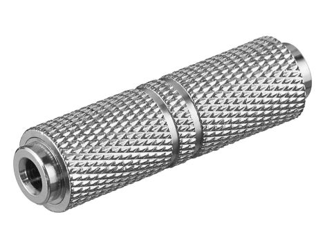 Adapter do słuchawek, wtyk jack AUX 3,5 mm gniazdo na gniazdo, wersja metalowa - Połączenie typu Gniazdo jack 3,5 mm (3-pinowe,