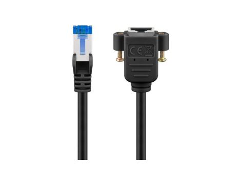 CAT 6A kabel przedłużającyS/FTP (PiMF), czarny - Długość kabla 5 m