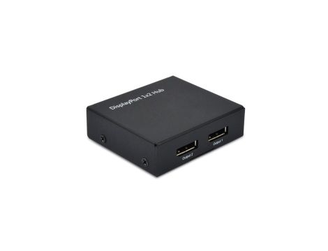 Rozgałęźnik wideo VALUE DisplayPort z funkcją huba, 2-kanałowy