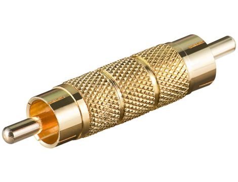Adapter cinch, wtyk na wtyk, wersja złota
