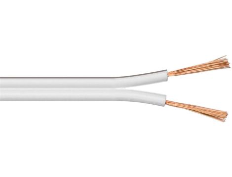 Kabel głośnikowy biały CCA - Długość kabla 50 m