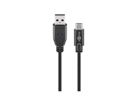 Kabel USB 2.0 USB-C™ na USB-A, czarny - Długość kabla 3 m