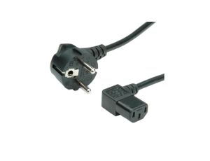 Kabel zasilający VALUE, kątowy IEC-żeński, czarny, 1,8 m