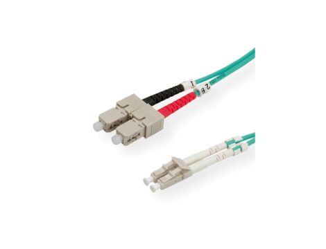 Kabel VALUE F.O. 50/125m OM3, LC/SC, turkusowy, 3m