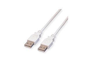 VALUE USB 2.0 Kabel, Type A-A, wit, 0,8 m