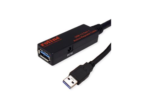 Kabel ROLINE USB 3.2 Gen 1 Active Repeater, czarny, 20 m