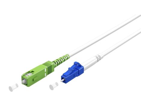 Kabel światłowodowy (FTTH), Singlemode (OS2) White, biały (Simplex), 20 m - Długość kabla 20 m