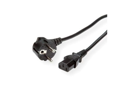 Kabel zasilający VALUE, prosty IEC-żeński, czarny, 0,6 m