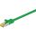 RJ45 patchkabel, CAT 6A S/FTP (PiMF), 500 MHz z CAT 7 kable surowym, Zielony - Długość kabla 0.5 m