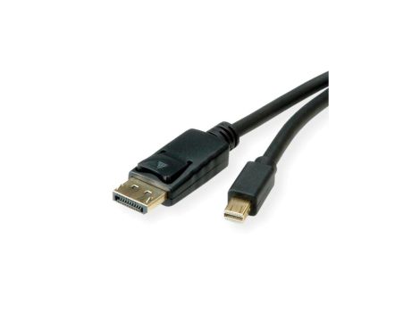 Kabel ROLINE Mini DisplayPort, mDP-DP, v1.3/v1.4, M/M, zwart, 2 m