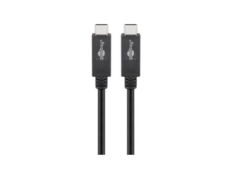 Kabel USB-C™ USB 3.2, 2. generacji, 5A, czarny - Długość kabla 1 m