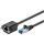 CAT 6AKabel przedłużającyS/FTP (PiMF), Czarny - Długość kabla 0.5 m