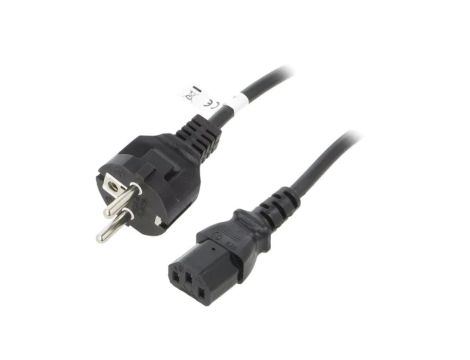 SN316-3/10/5BK Kabel CEE 7/7 (E/F) wtyk, IEC C13 żeński PVC 5m czarny 10A