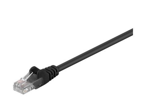 CAT 5e Kabel łączący, U/UTP, czarny - Długość kabla 1.5 m