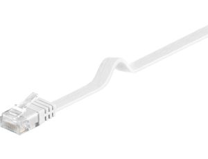 CAT 6Płaska Kabel połączeniowy,U/UTP, Biały - Długość kabla 5 m