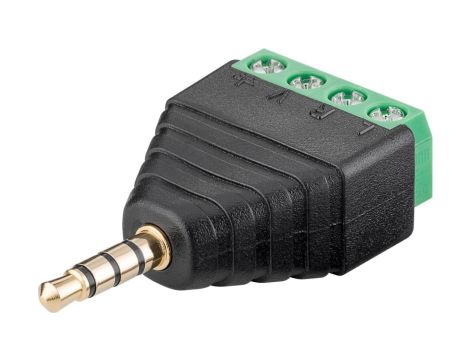 Kostka zaciskowa 4-pinowa Wtyk jack 3,5 mm (4-pinowy, stereo)