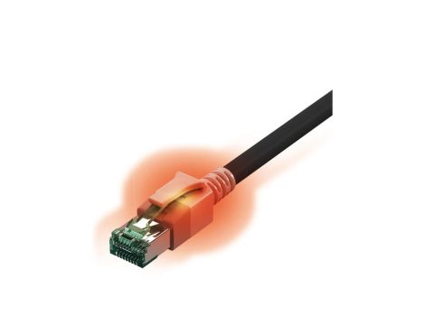 Kabel saCon S/FTP Cat.6A (klasa EA), LSOH, zwart, 1 m