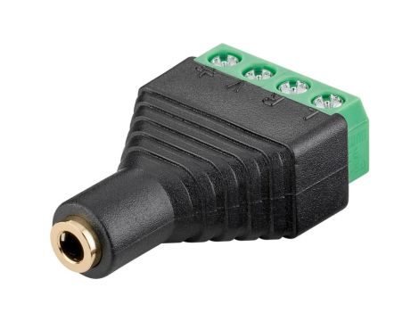 Kostka zaciskowa 4-pinowa Gniazdo jack 3,5 mm (4-pinowe, stereo)