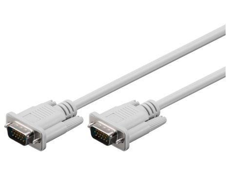 Kabel do monitora VGA, niklowany - Długość kabla 2 m