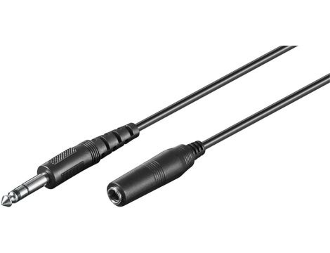 Przedłużacz do słuchawek i audio AUX, 3-pinowy 6,35 mm - Długość kabla 5 m